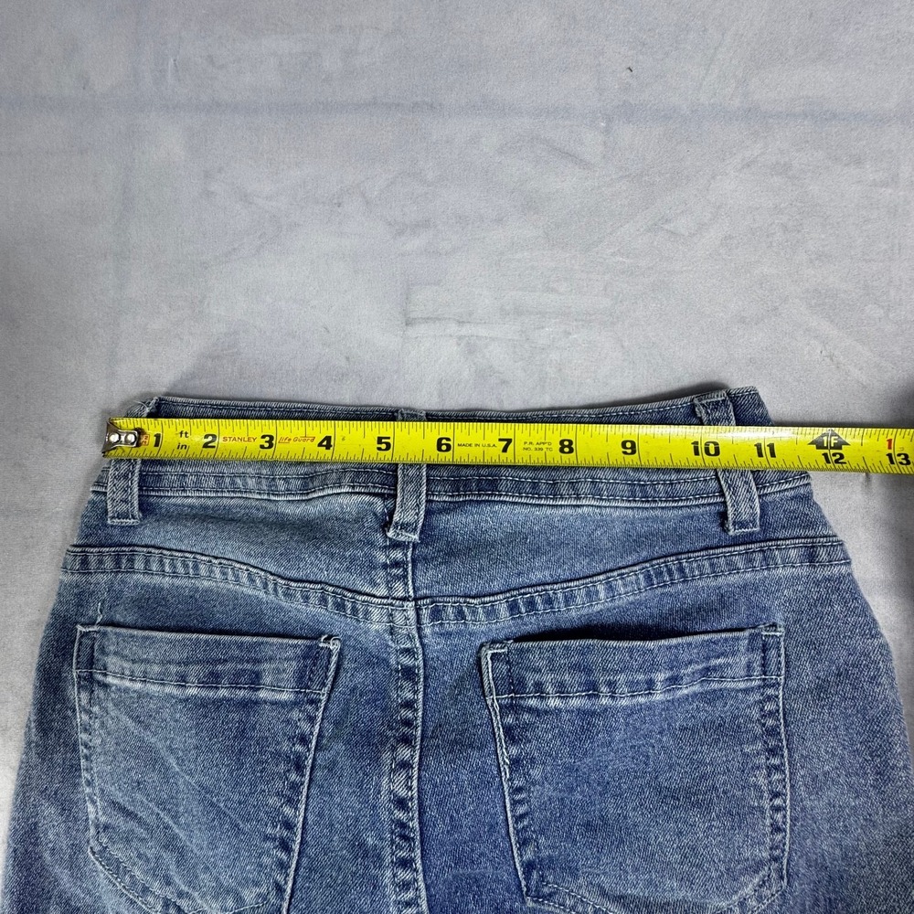 Crest Premium Womens Flared Bootcut Jeans Blue Denim Stretch Whisker 5-Pocket 1 - Picture 16 of 16
